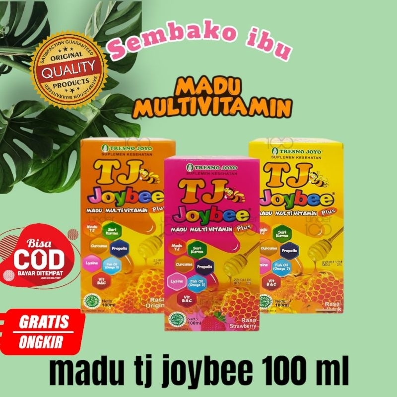 

madu tj joybee 100 ml multivitamin plus rasa original/strawberry/ jeruk