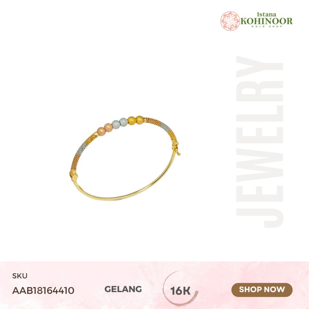 KOHINOOR EMAS GELANG GOLD 16K POLOS EMAS