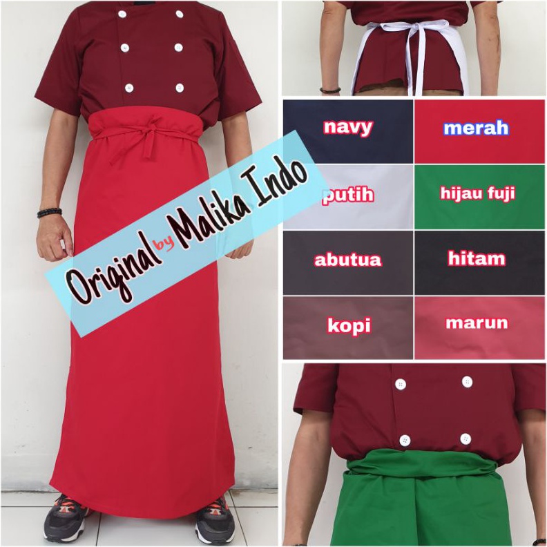 Apron Chef Panjang Celemek Masak Panjang Apron Long Half Apron Chef Profesional