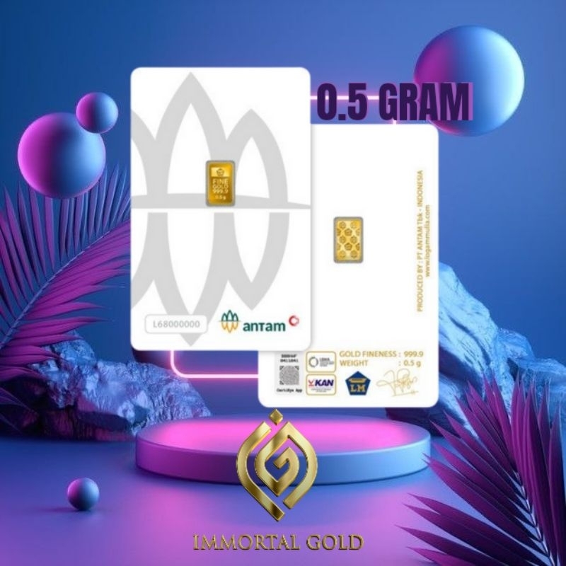 LM Emas Antam 0.5 Gram - Logam Mulia Certicard