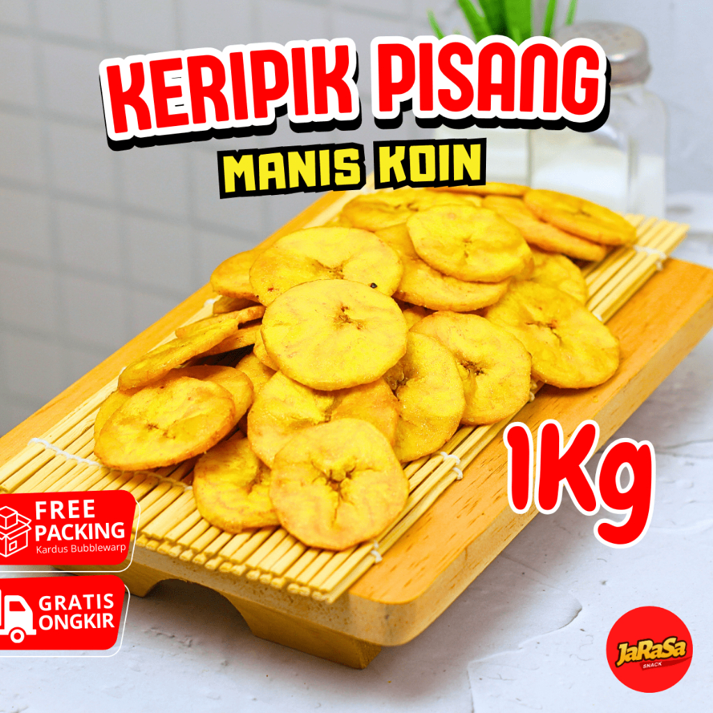 

KERIPIK PISANG MANIS MADU KOIN 1KG CEMILAN SNACK