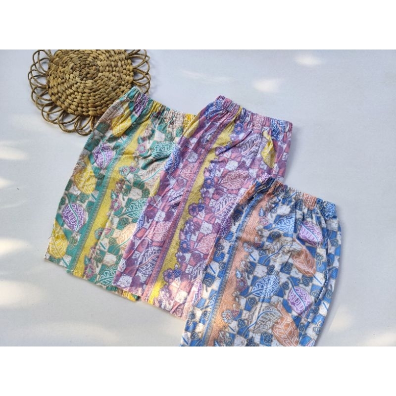 Kamen Jadi Rok Batik Modern anak Warna Hijau Sage Green