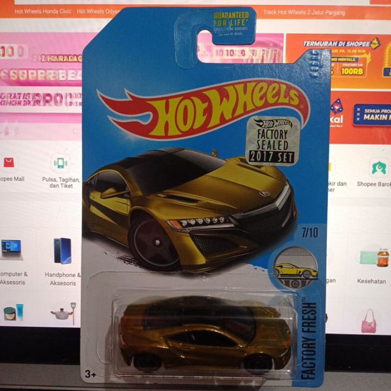 Hotwheels Treasure Hunt THS - '17 Acura NSX - FREE PROTEKTOR