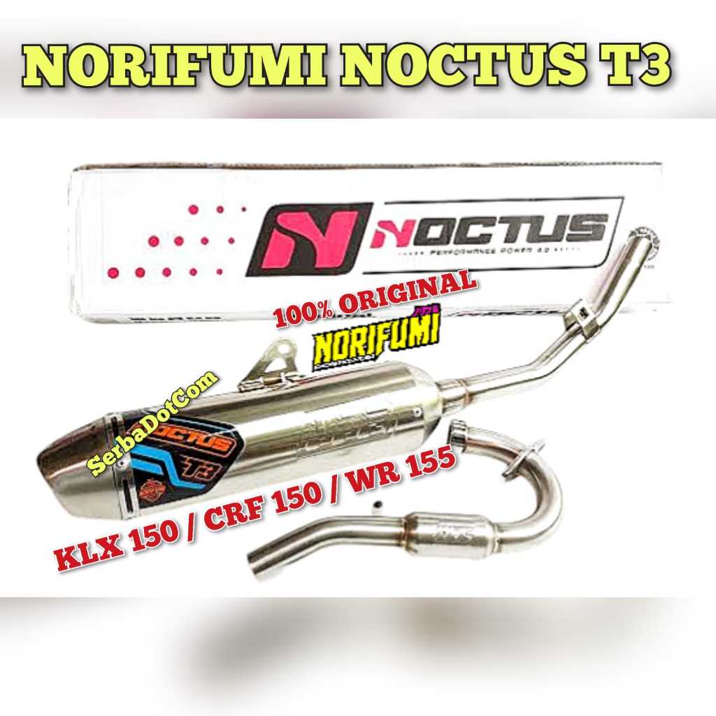 KNALPOT NORIFUMI NOCTUS T3 KLX 150 CRF 150 WR 155 KLX150 CRF150 WR155 STAINLESS ORIGINAL not rv1 n4 