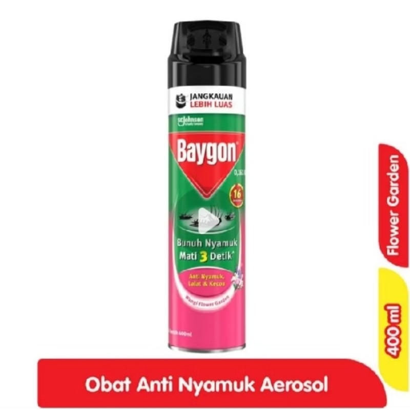 Baygon Obat Nyamuk Semprot Wangi Flower Garden 400ml