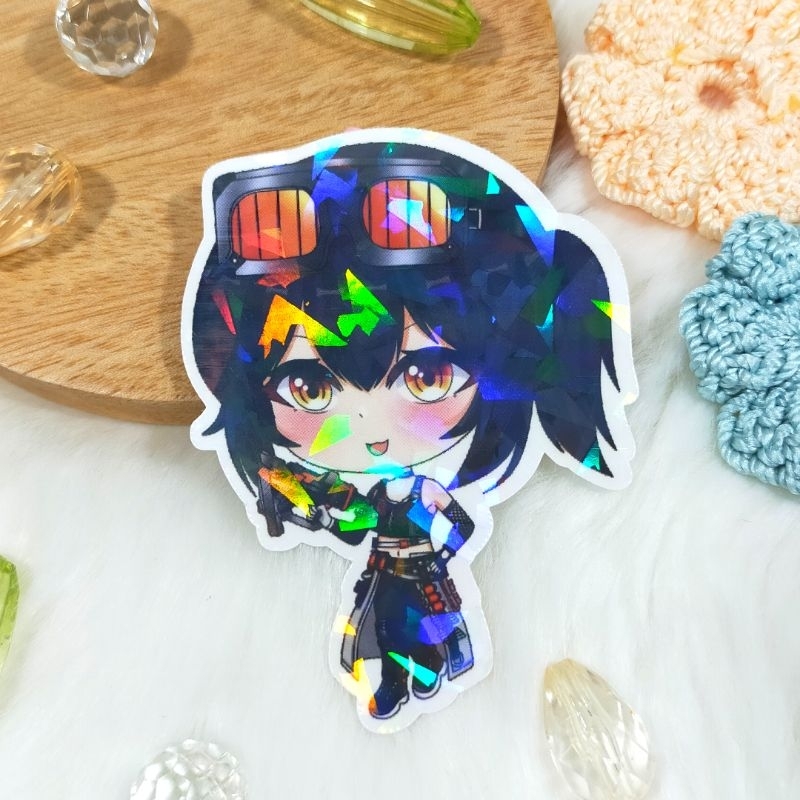 

Sticker Hologram Brokenglass Fanmerch Grace Howard Zenless Zone Zero Original Fanart by Merch Trove