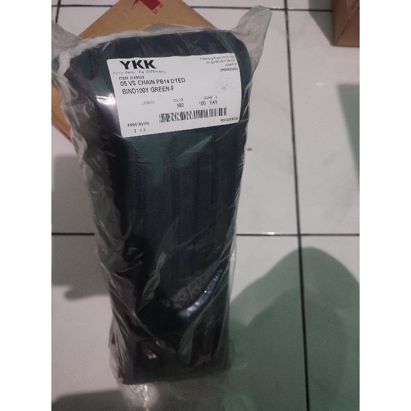 Resleting Roll & Kepala Zipper Vislon  No 5 YKK DA Lock