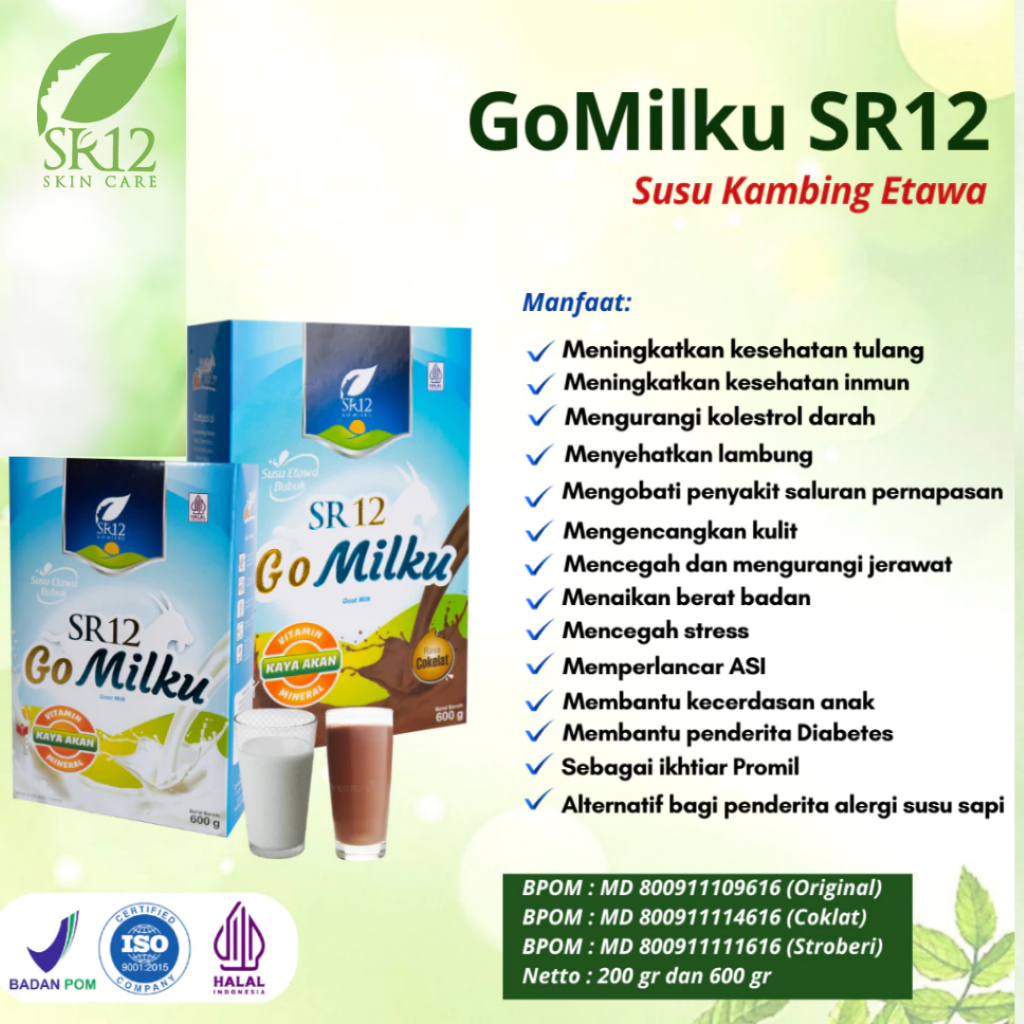 

JUAL Go Milku SR12 Halal Susu Kambing Etawa Premium Meningkatkan Kesehatan Imun Aman Bumil Busui