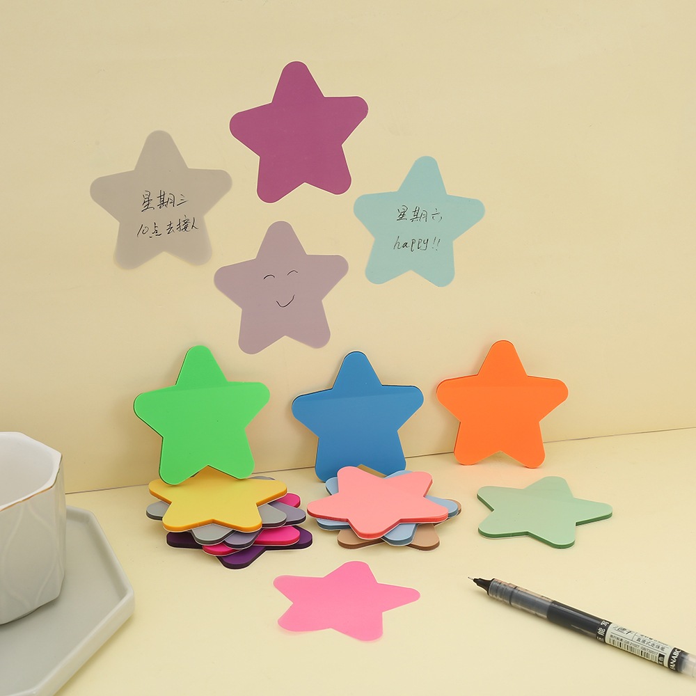 

PINKABULOUS Star Shaped PET Sticky Notes - Catatan Tempel Bentuk Bintang - Sticky Notes