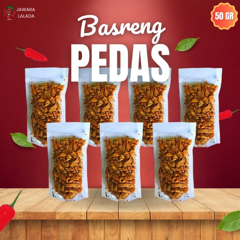 

[5 PCS] BASRENG PEDAS BUMBU MELIMPAH DAUN JERUK 50 GRAM SNACK BASRENG PEDAS CEMILAN KEKINIAN PEDAS GURIH DAUN JERUK RENYAH KRIUK