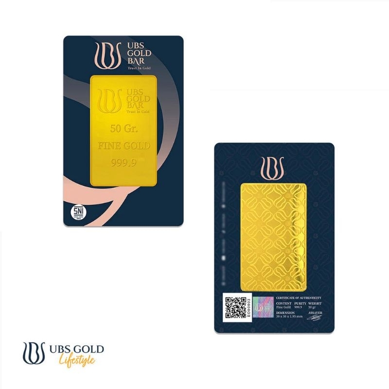 UBS LOGAM MULIA 50 GRAM FINE GOLD 999.9