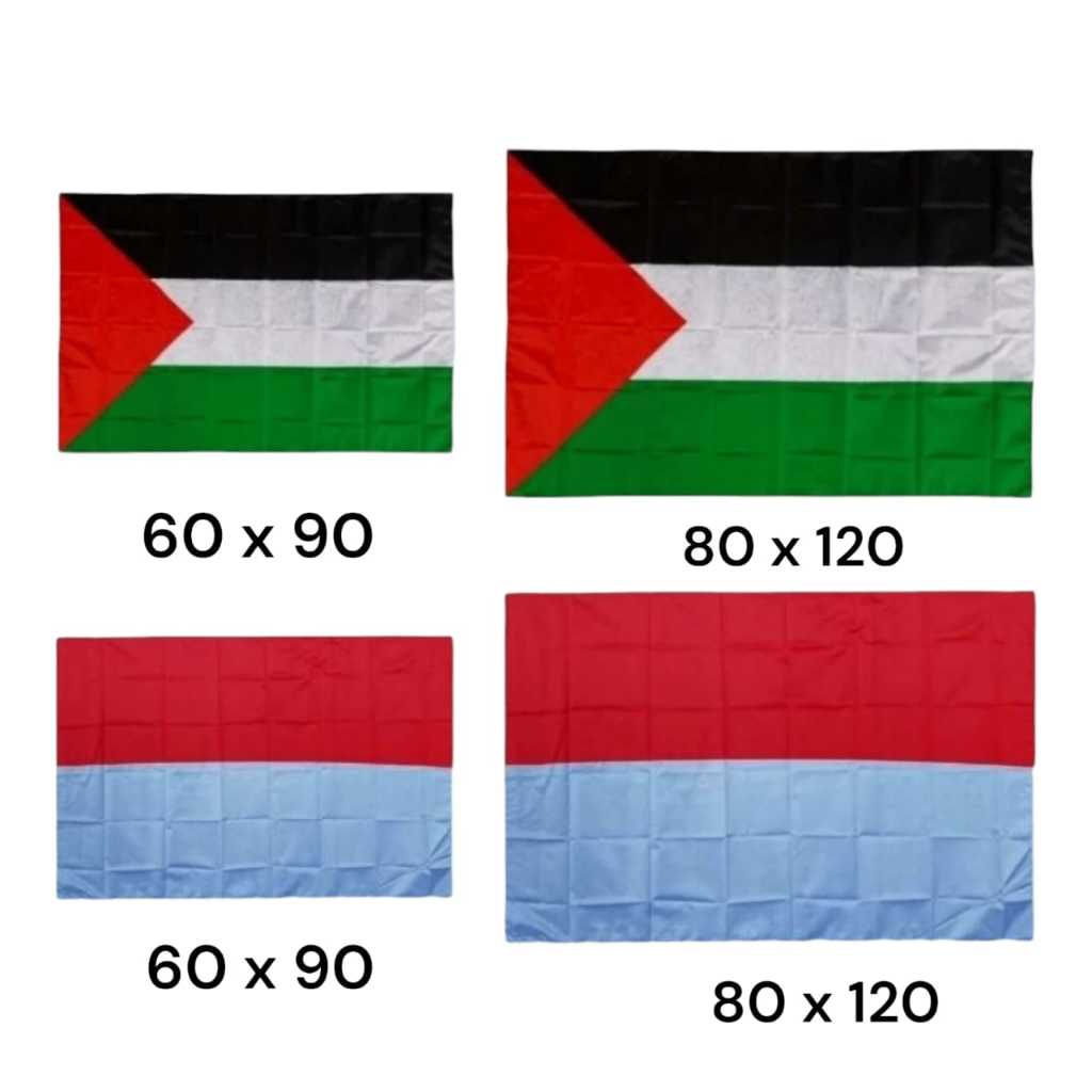 Bendera Palestina Dan Bendera Indonesia