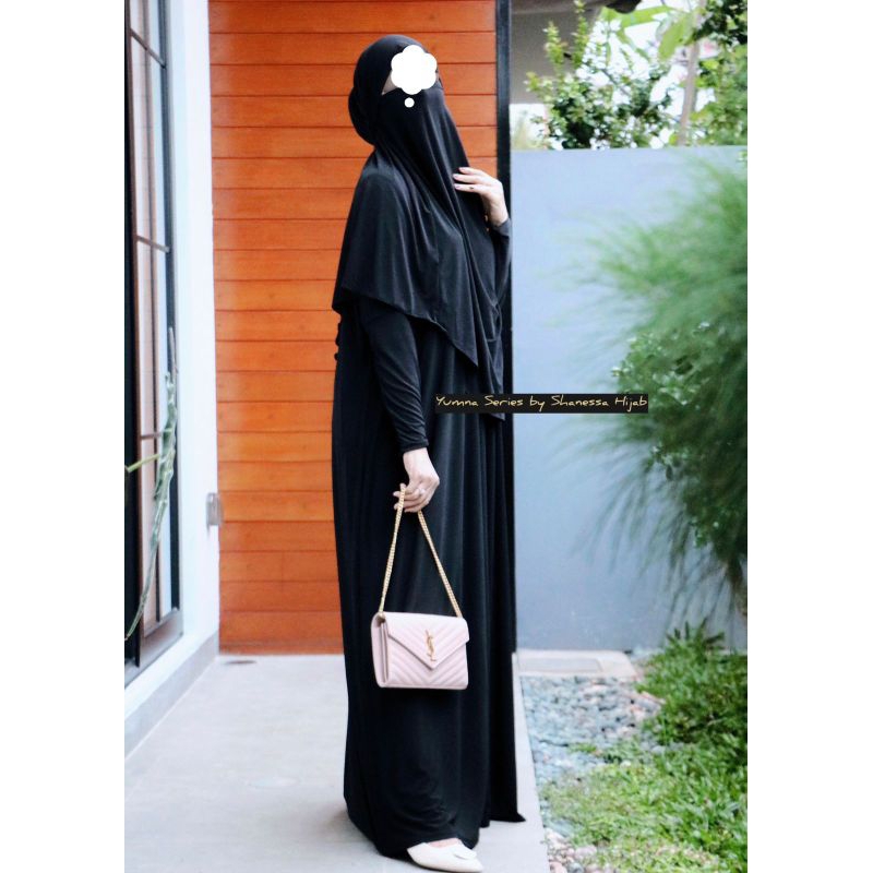 GAMIS SYAR'I SET HIJAB Premium Umroh Haji French Bergo  Yumna Series by Shanessa Hijab
