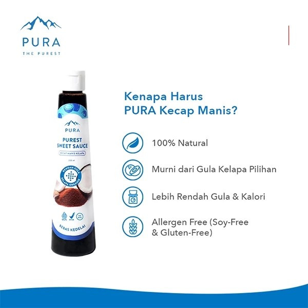 

KTr190 Pura Kecap Manis Kelapa (200ml) - Purest Sweet Sauce Organik - Rendah Gula - Rendah Kalori