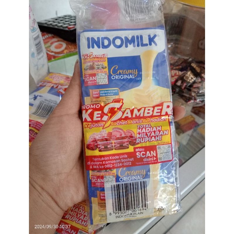 

SUSU INDOMILK //KENTAL MANIS PUTIH//SACHET//1 PAK 6 SACHET