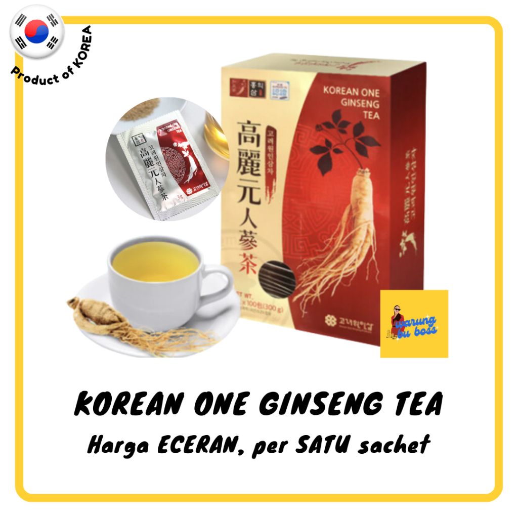 

Korean One Ginseng Tea Teh Ginseng Korea Eceran Satuan Sachet