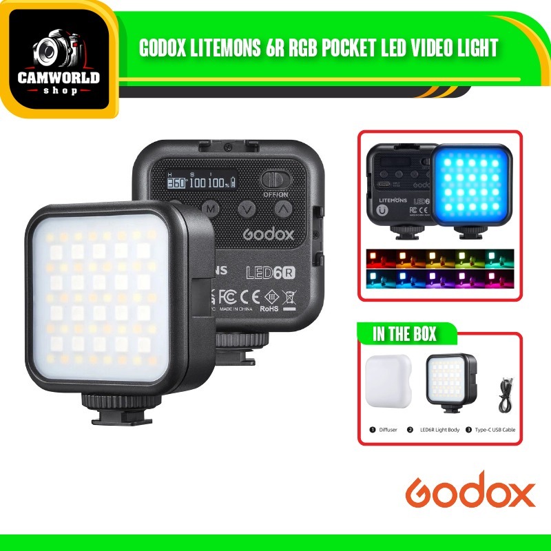 Godox Litemons 6R RGB Pocket LED Video Light Godox LED 6R