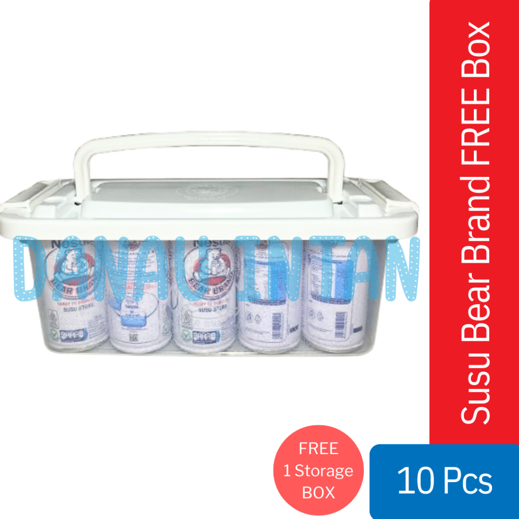 

10 KALENG Susu Beruang Nestle Bear Brand FREE 1 BOX PENYIMPANAN