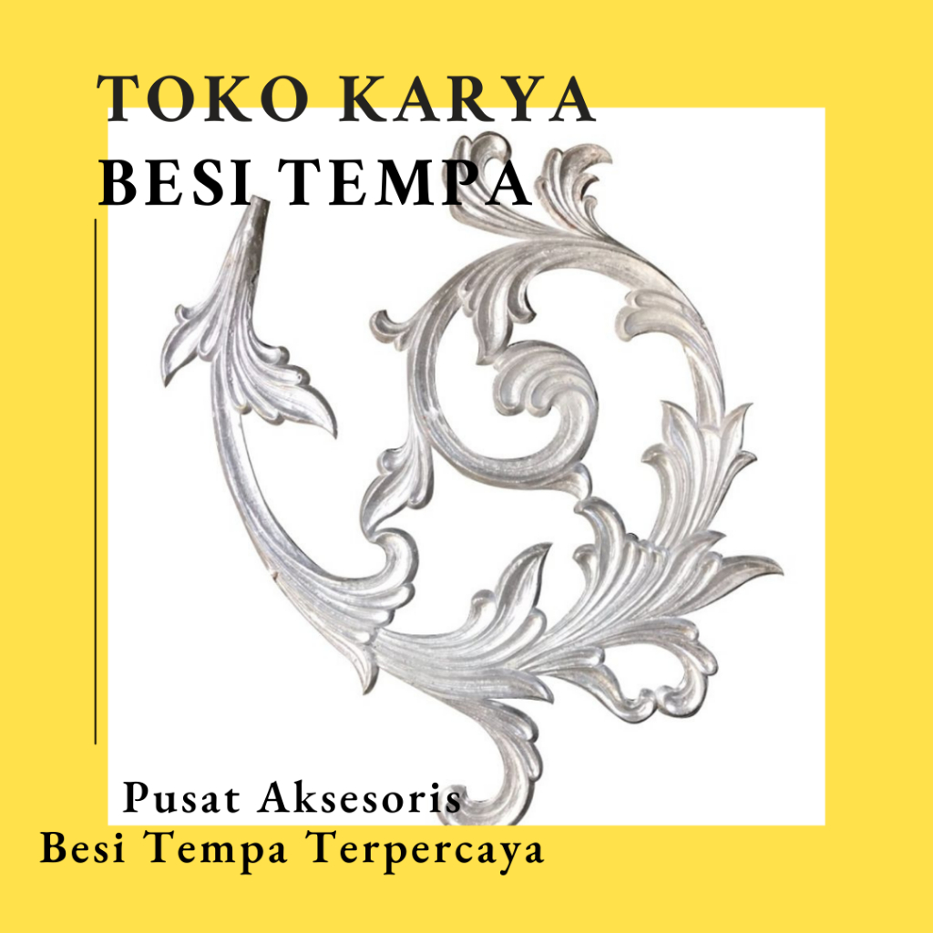 Ornamen Pagar Besi Leaf 1122 / Ornamen Besi Tempa / Ornamen Pagar Besi dan Tralis / Aksesoris Besi T