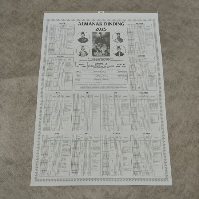 

Kalender Jumbo 2025 64x44 |Almanak Dinding 2025 | Kalender Almanak Dinding 2025