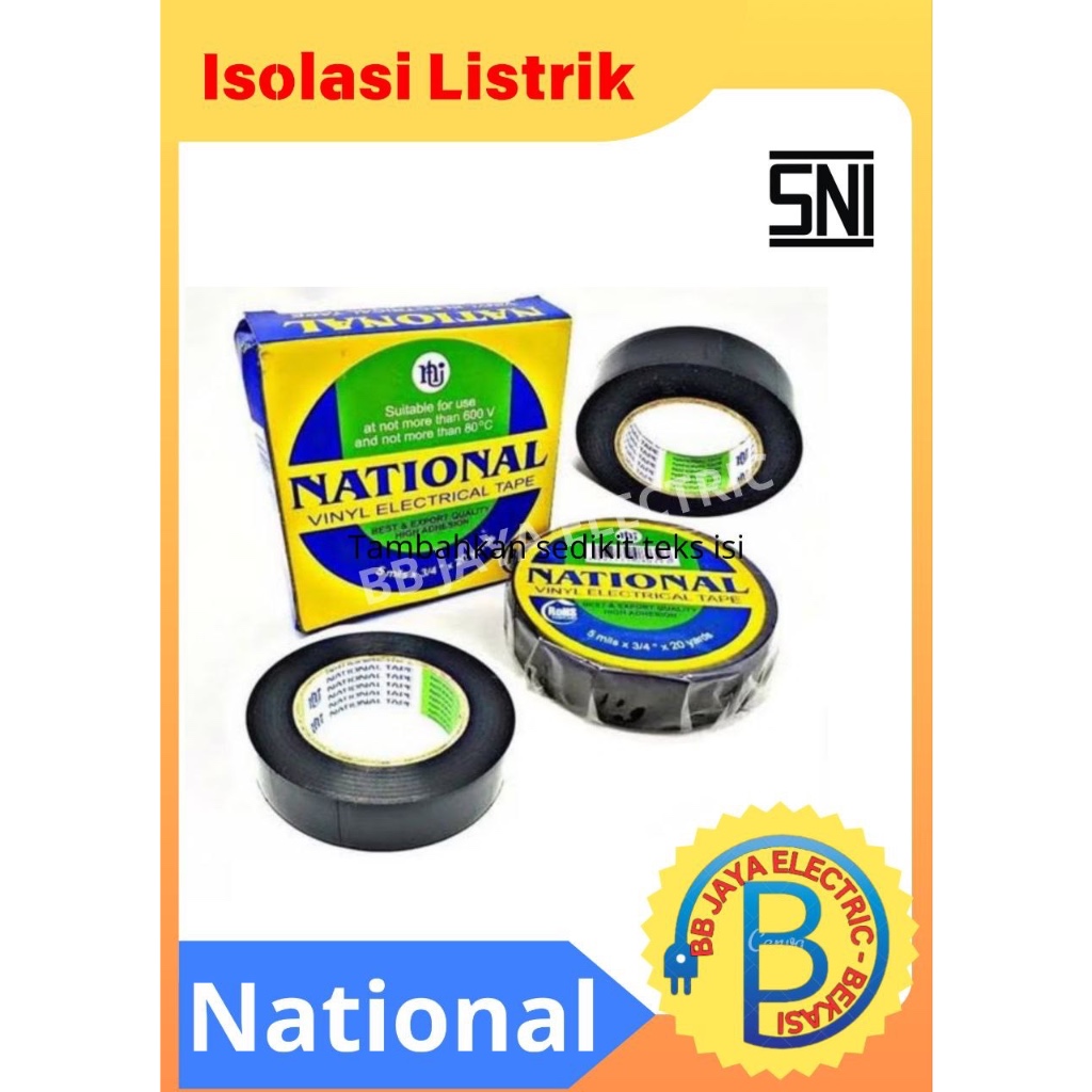 

Isolasi Listrik National / Pvc Electrical Tape National