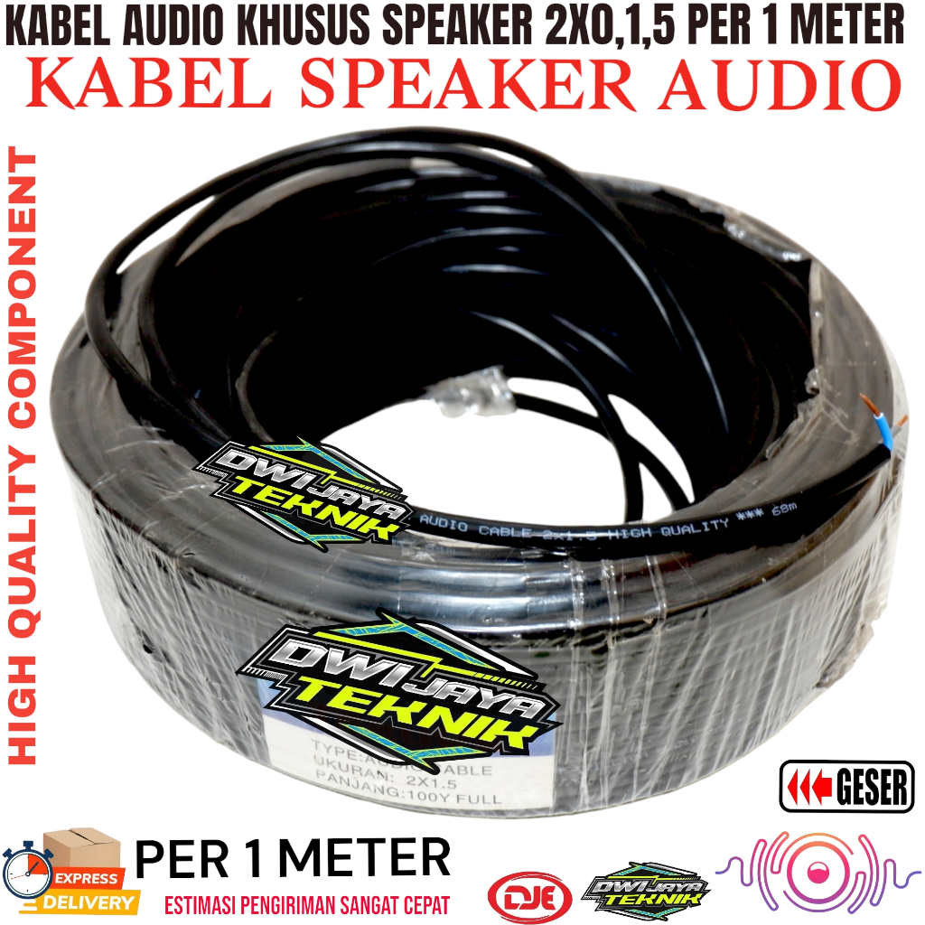 Kabel audio kabel speaker/kabel listrik 2x1.5mm ecer permeter