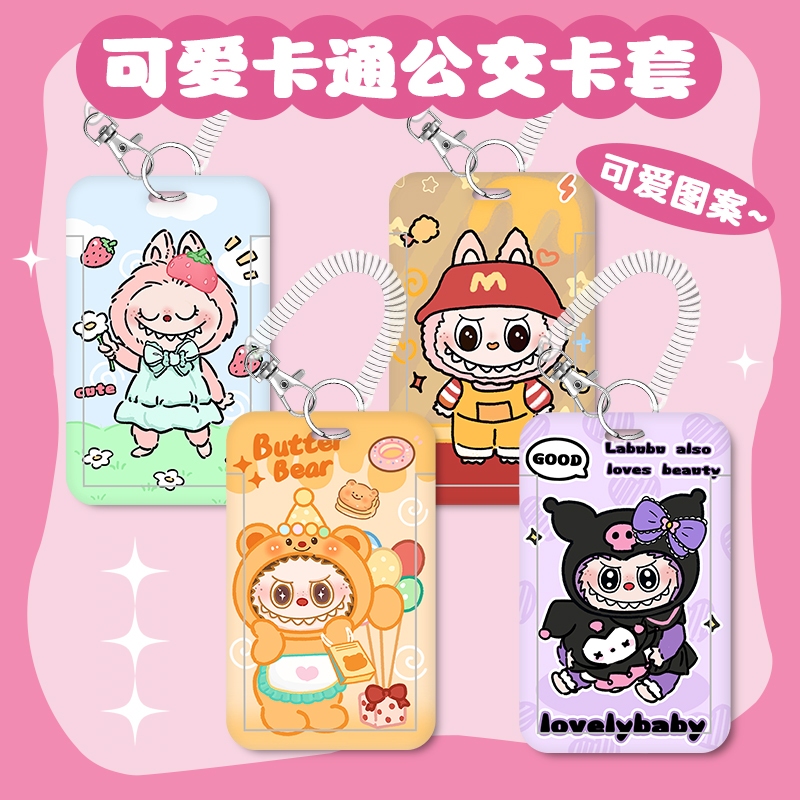 

Card Protector Name Tag Labubu Case Kartu Akses Card Protection