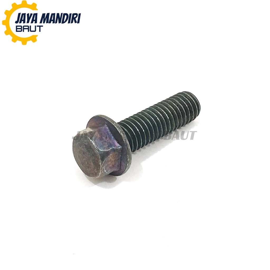 Baut Blok CVT M6 X 20 Kunci 8 Ulir 10 Flange Bolt 6X20 Hijau Panjang 20mm