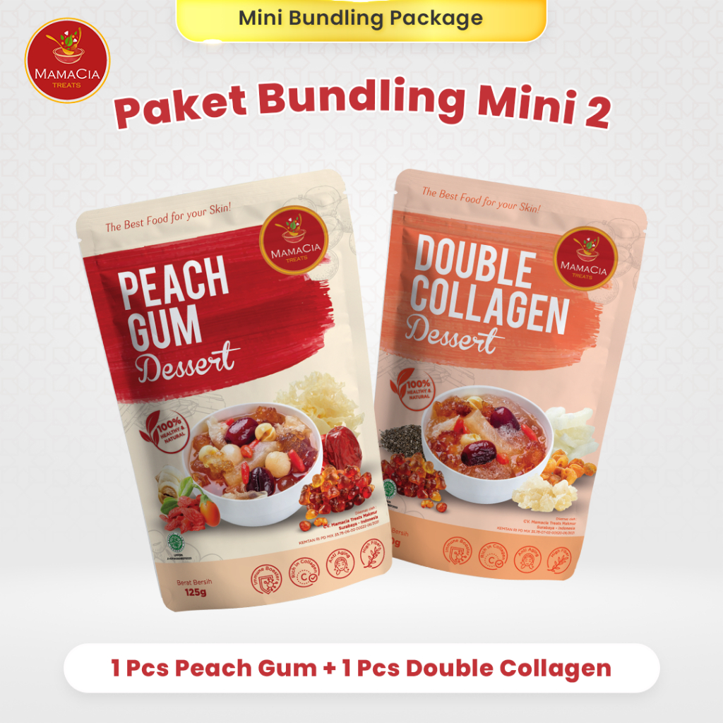 

Mamacia Treats Paket Bundling MINI 2 : Peach Gum Dessert + Double Collagen Dessert