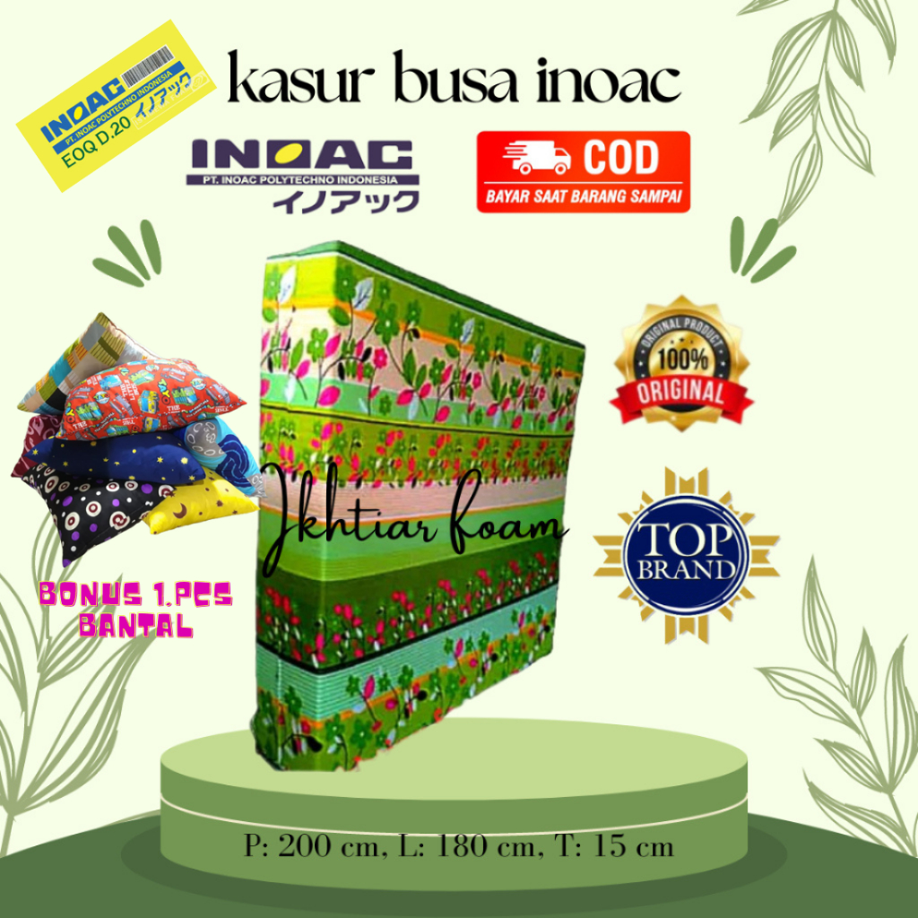 Kasur Busa Inoac Ukuran No 1 Tebal 15 cm Asli inoac original Garansi 10Tahun anti kempes kasur Inoac