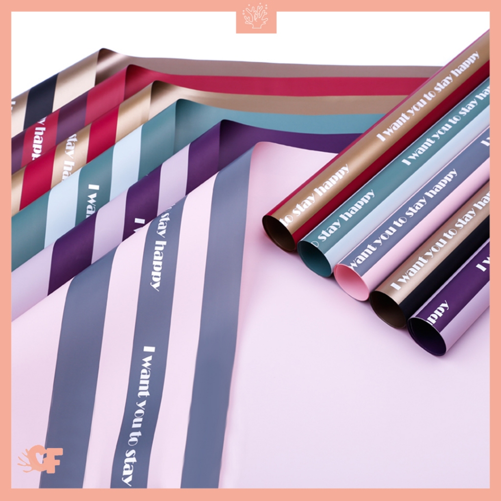 

20 LEMBAR Kertas Buket Bunga Pattern Flower Wrapping Paper Cellophane KB6056