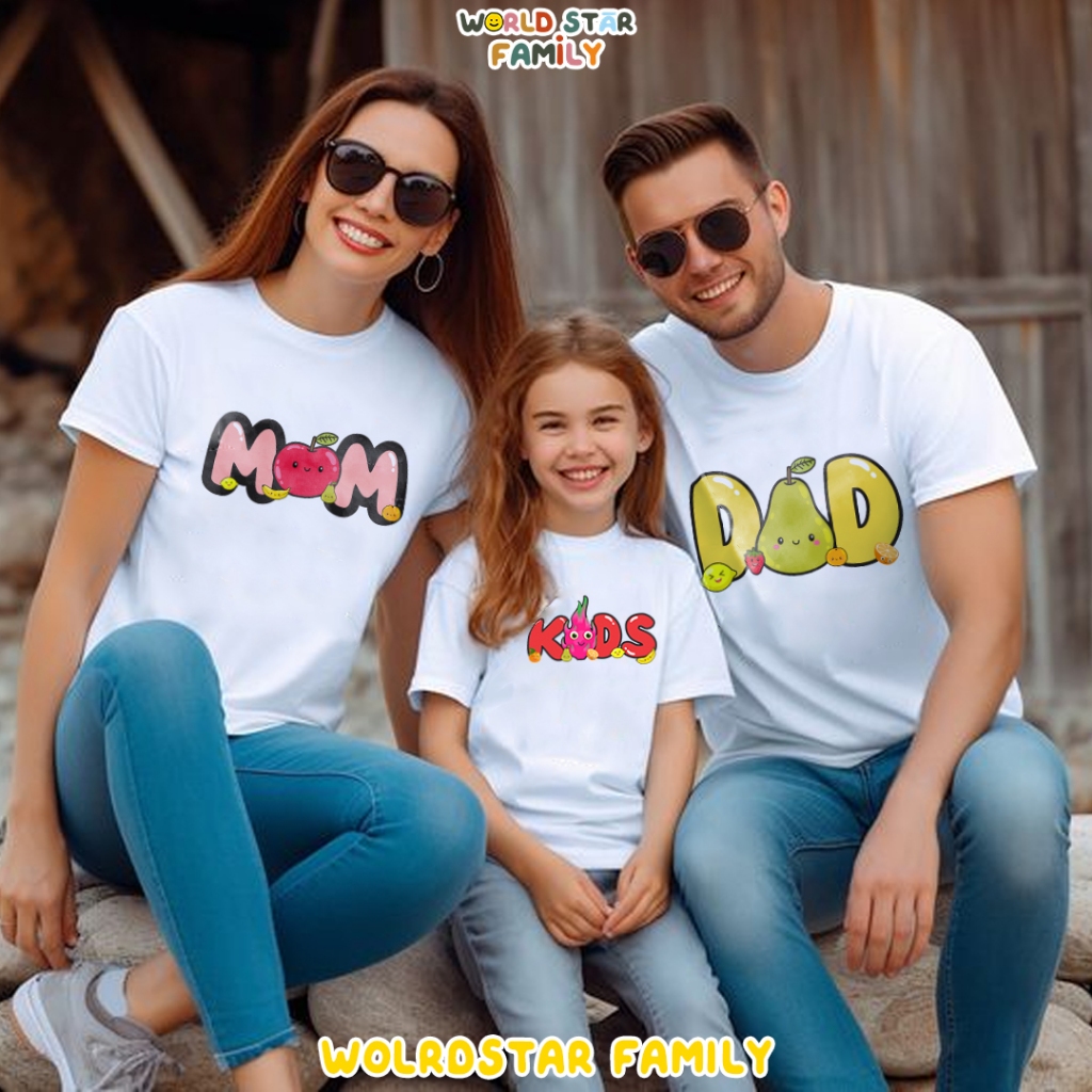 WSF Kaos Couple Keluarga BUAH  kaos couple Anime Lucu kaos Anime Anak Kaos Couple Keluarga Lucu Kaos