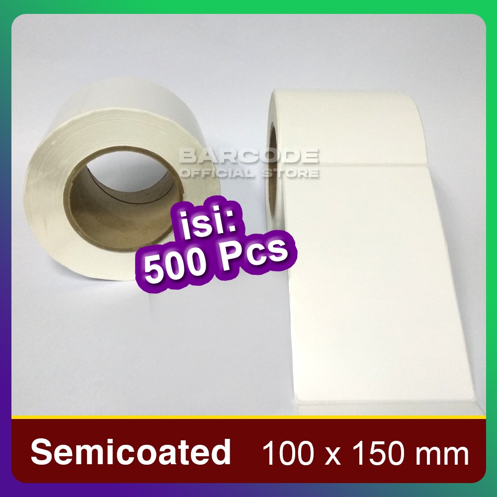 

Label Resi 100 x 150 Kertas Sticker 100mmx150mm Core 3inch Besar Isi 500pcs Bahan Semicoated