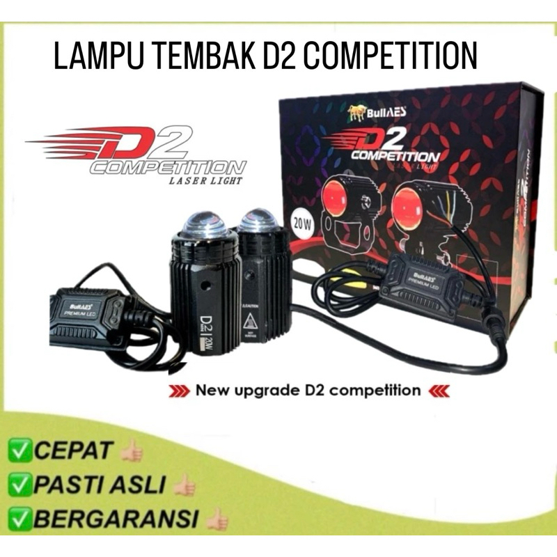 LAMPU TEMBAK D2 COMPETITION LASER 20 WATT DEVIL EYES