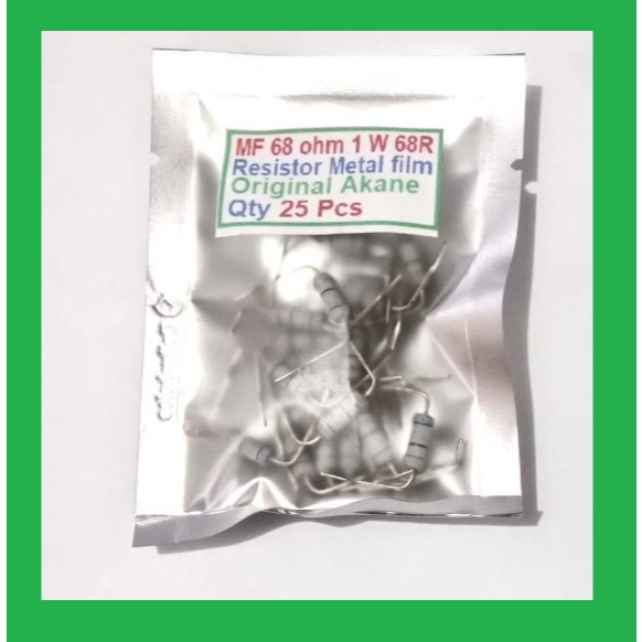 Qty 25 Pcs MF 68 ohm 1 W 68R 68R Resistor Metal film original Akane