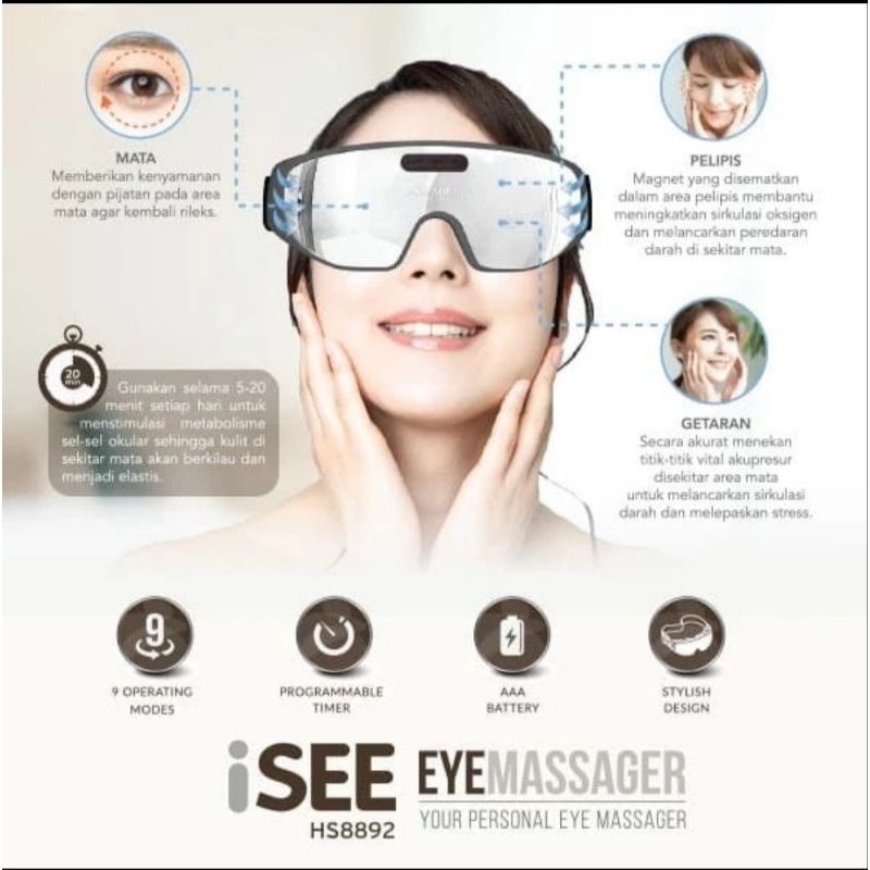 Advance - iSEE EYE MASSAGER - Alat Massage Elektrik Terapy Mata