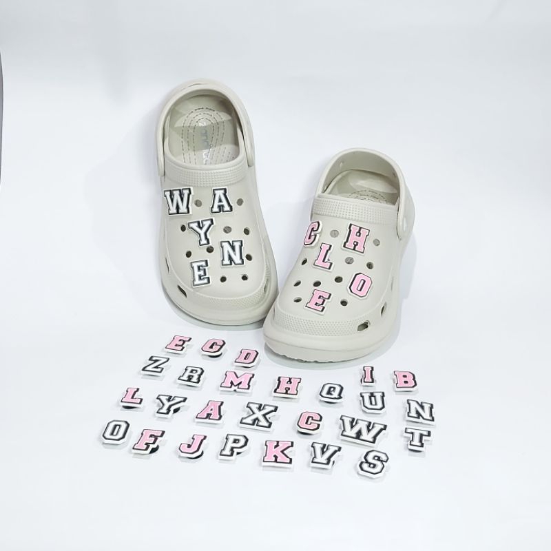 CWBITZ Letters - Charm/Jibbitz Tema Huruf Unik untuk Aksesoris Crocs