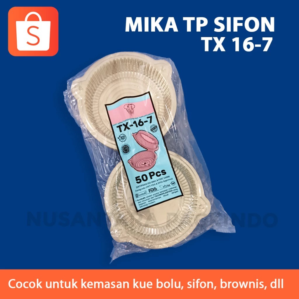 ( ISI 20 PCS ) Mika Sifon Tx-16 / Mika Kue Bolu Bulat 16 Cm Tinggi 8 Cm / Mika bolu Chiffon