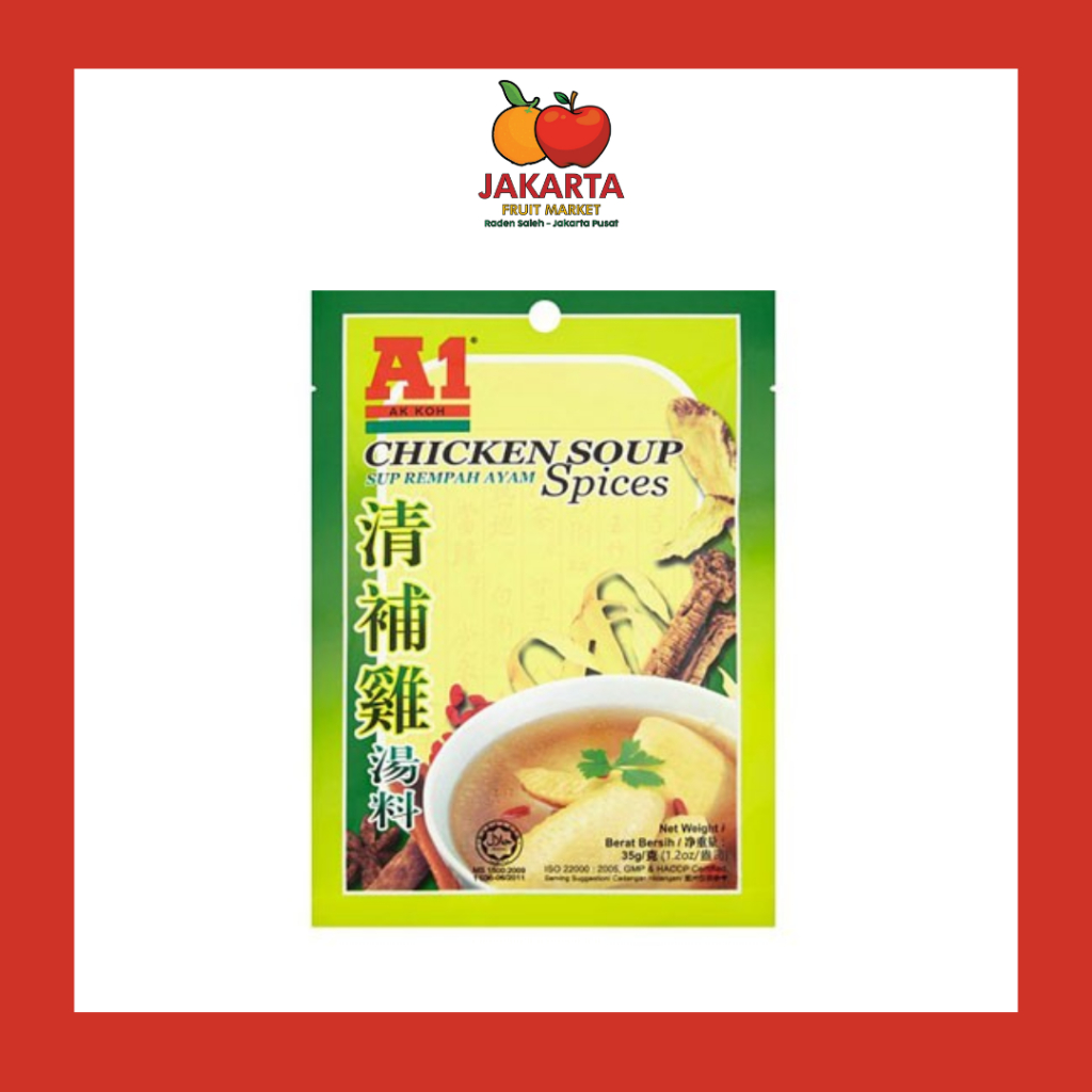 

A1 CHICKEN SOUP SPICES 35 GR / SUP REMPAH AYAM / BUMBU MASAK SOP REMPAH AYAM