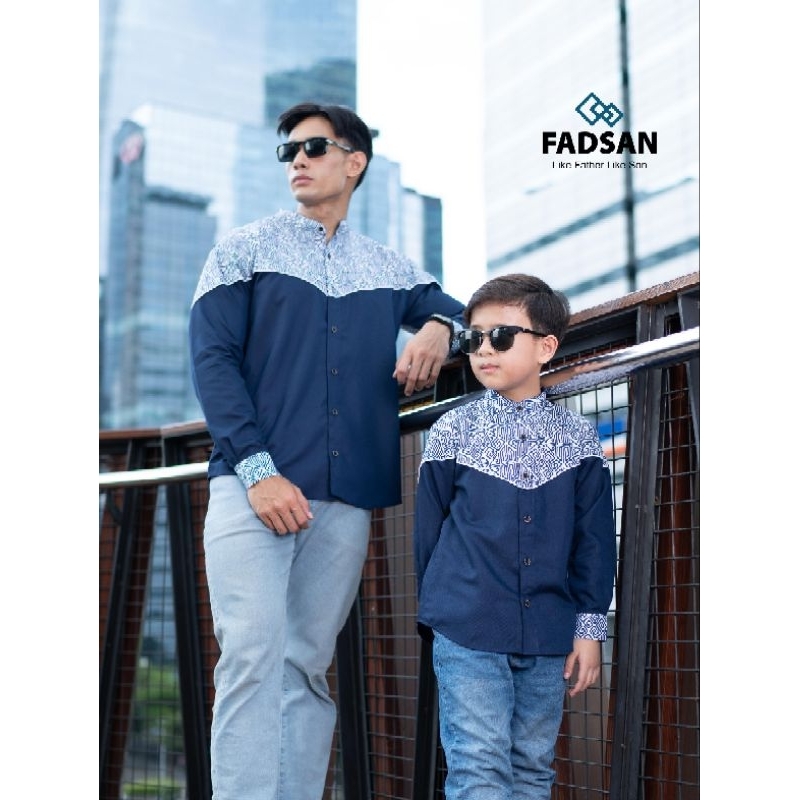 FADSAN - BAJU KOKO COUPLE AYAH DAN ANAK TERBARU LENGAN PANJANG ADIKARA SERIES by FADSAN