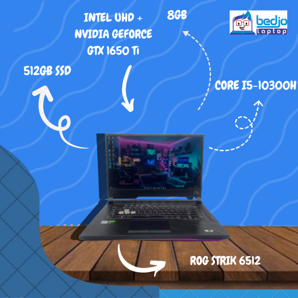 TERKECE, jual ROG STRIK 6512, jual laptop rog, jual laptop second, laptop kece, jual laptop di malan