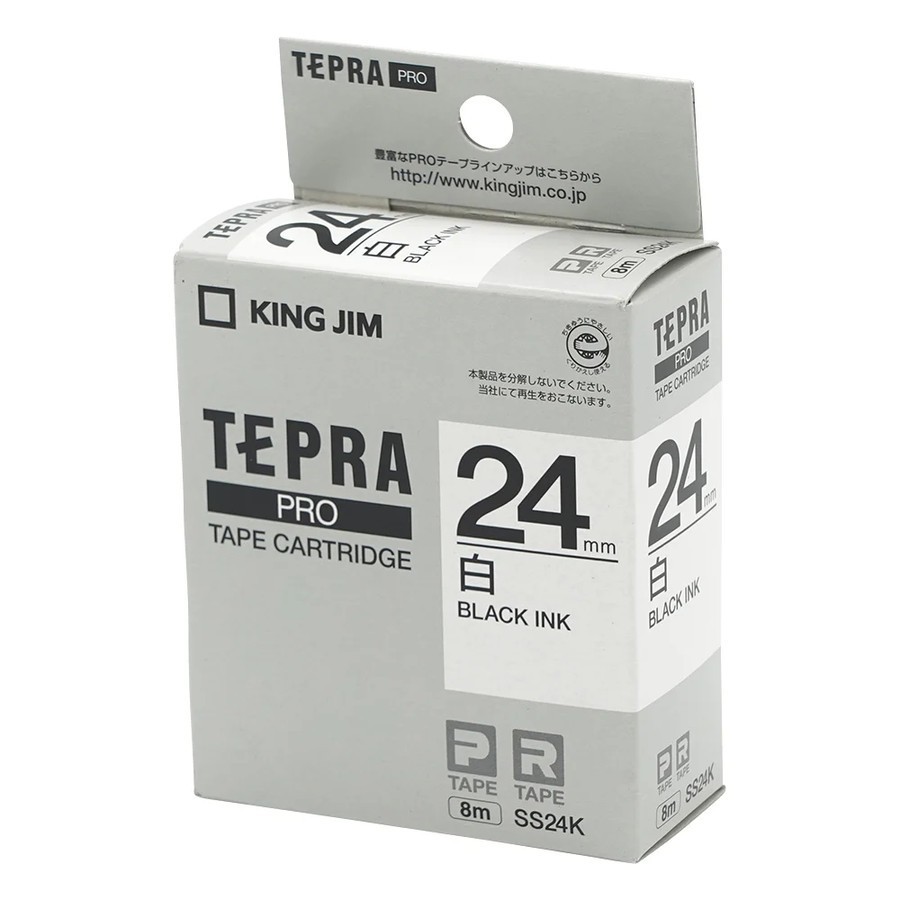

King Jim SS24K Tepra PRO Label Printer Tape-Cartridge 24mm, White