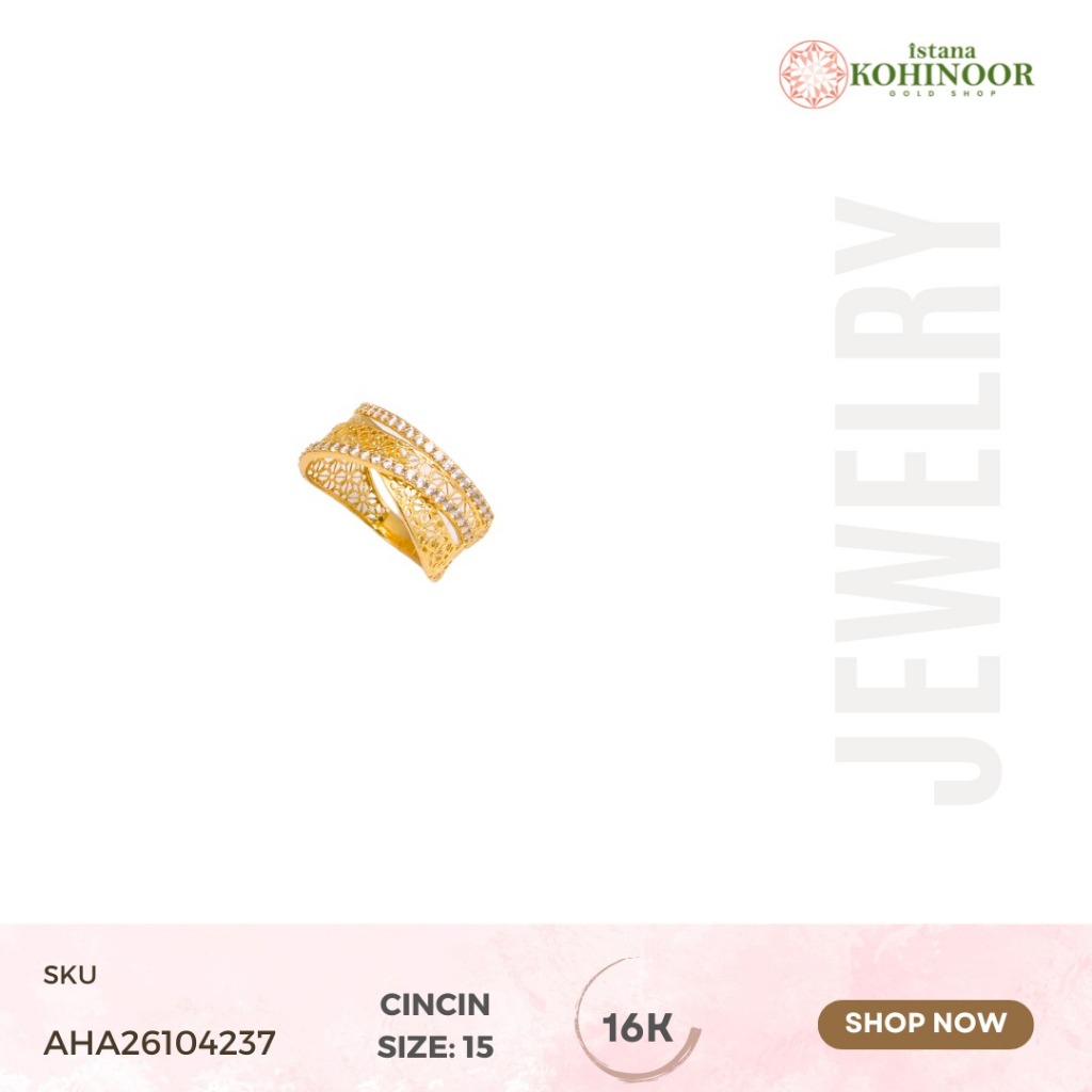 KOHINOOR CINCIN EMAS 16K GOLD YELLOW GOLD