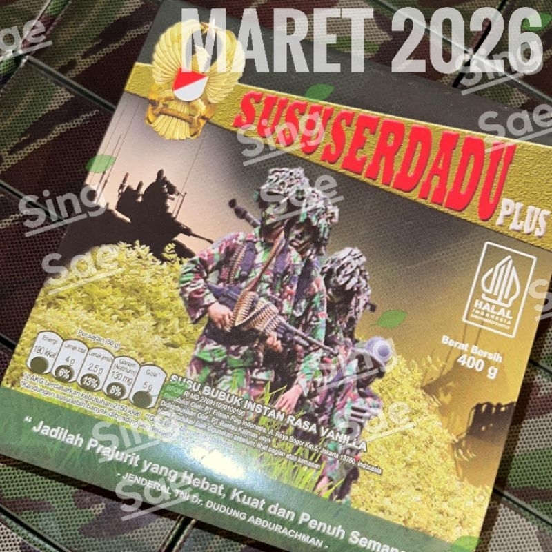

PROMO !!!!! RAMSUM SUSU SERDADU / SUSU TNI FD 3 EPROKAL TNI/ Ransum Eprokal Plus Makanan dan Minuman TNI /Eprokal /Promilch