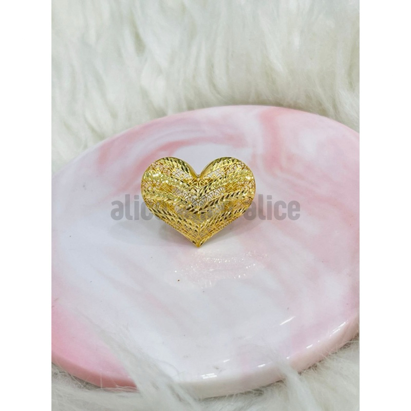 cincin kerawang love jumbo uk 17 emas asli kadar 875