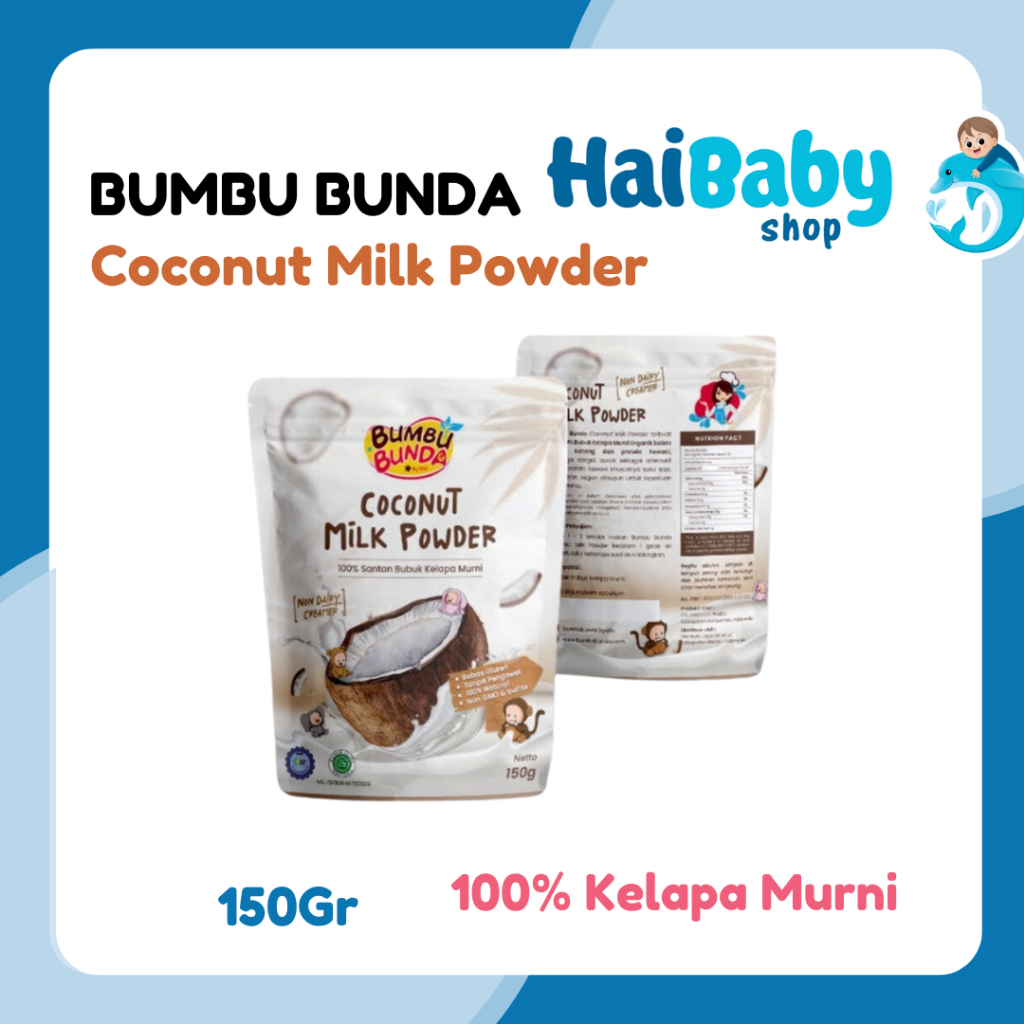 

Bumbu Bunda Elia - Coconut Milk Powder/Santan MPASI/BB Booster MPASI/Santan Organik 150Gr
