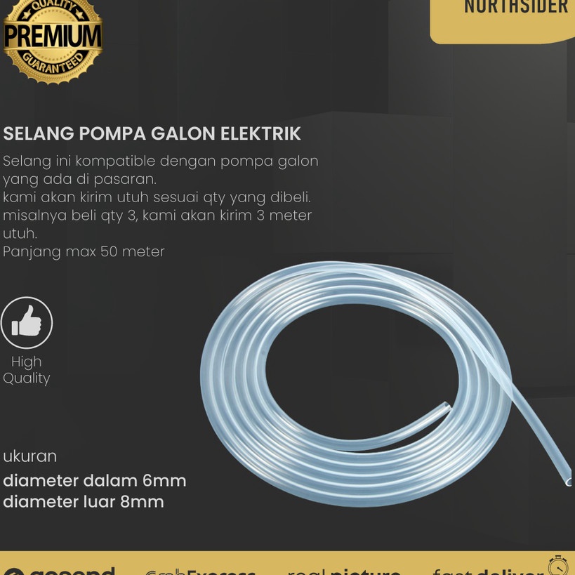 PANAS Selang silikon pompa galon elektrik  pipa silicone water dispenser