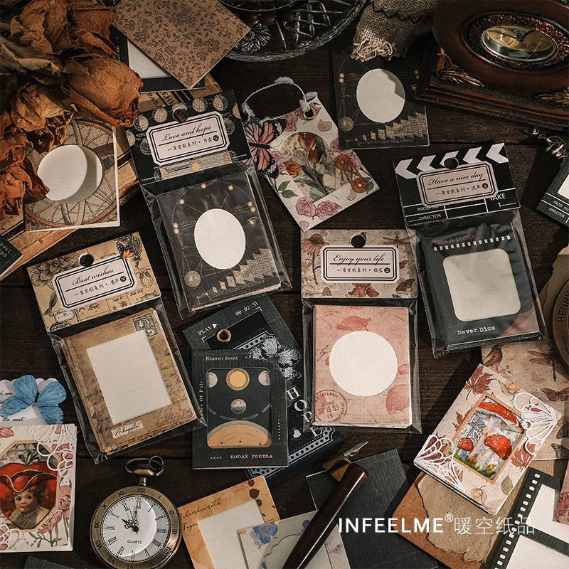 

[B768] Paket materi Infeel.me satu halaman Kertas bahan dasar buku pegangan sastra segar retro seri Shengge 4 gaya