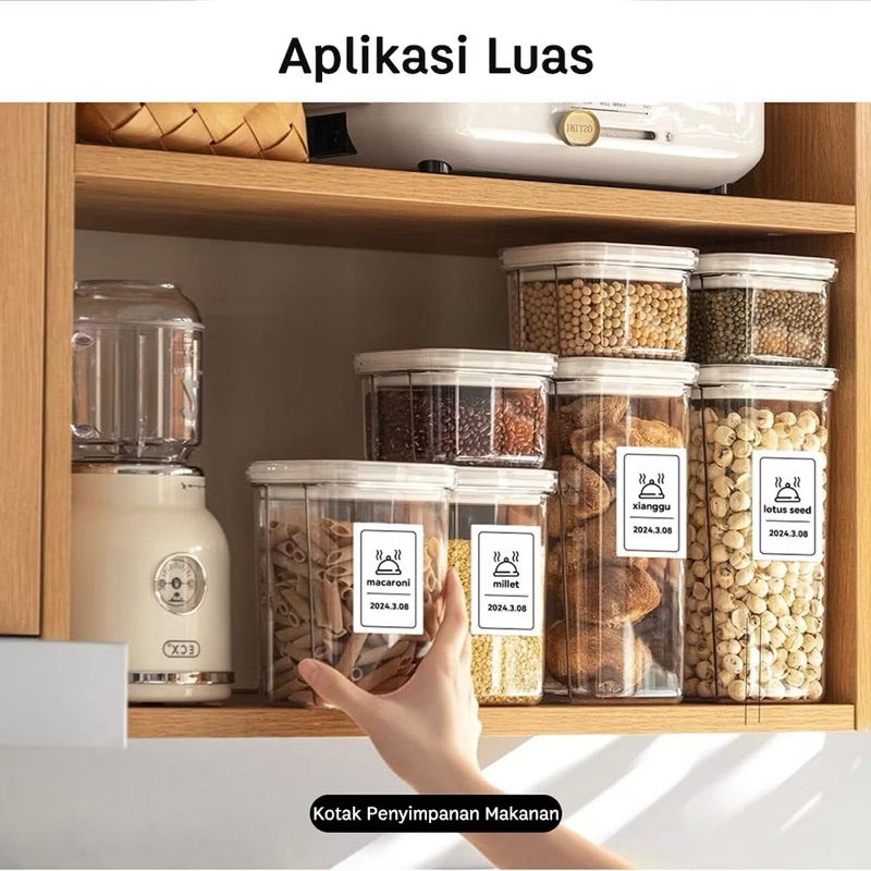 Custom stiker label satuan waterproof oilproof