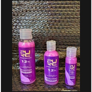 Pelurus Rambut Keratin PURC Lavender 12% Hair Smoothing Treatment Brazilian